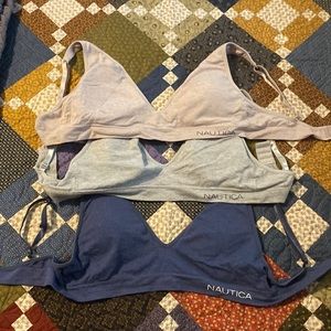 3 Piece Nautica wireless comfy bra set | L